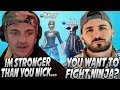 Ninja Gets NickMercs TRIGGERED After Saying That He's STRONGER Than Him! Nick Tried To FIGHT Ninja!