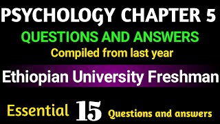 Psychology U-5 Motivation And Emotion Questions And Answers Compiled From Last Years Questions