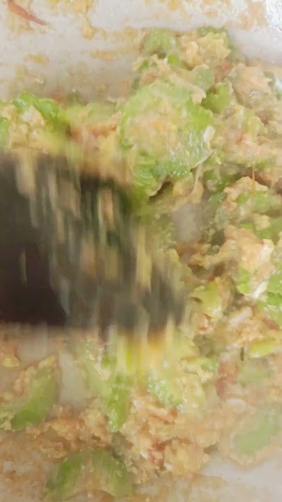 Bitter gourd with egg #short #food #viralvideo #satisfying