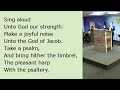 Psalm 81 - Simple tune sung directly from the KJV, congregational hymn style music