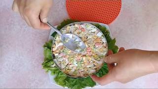 СВЕЖИЙ САЛАТ С КАЛЬМАРАМИ "МОРСКОЙ ЦАРЬ"! ПРОСТО И ВКУСНО! СВЕЖИЙ САЛАТ С КАЛЬМАРАМИ "МОРСКОЙ ЦАРЬ"! ПРОСТО И ВКУСНО!