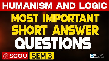 Humanism and Logic | Most Important Short Answer Questions #sgou  #education #onlinelearning