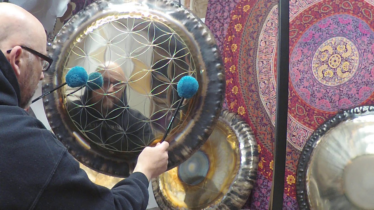 OlliHess Moveline Mallet demo on 28" Flower of Life Gong Shawn Aceto Sounds