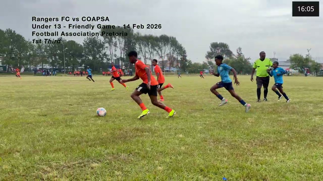 Rangers FC v COAPSA - Under 13 - Friendly Game - Gezina, Pretoria - Sat, 14 Feb 2026 - 1st Third