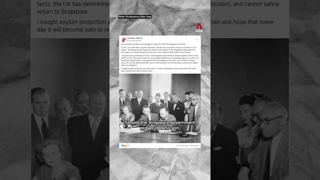 Lee Hsien Yang says he is now a political refugee in the UK