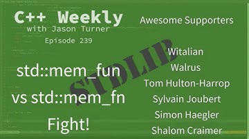 C++ Weekly - Ep 239 - std::mem_fun vs std::mem_fn Fight!