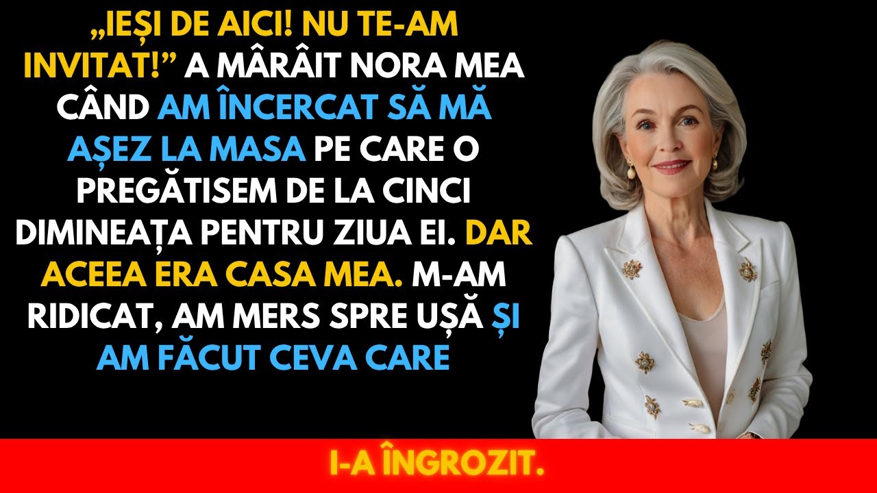 „Nu te-am invitat”, a spus ea cu răceală — în casa pe care eu am ridicat-o cu mâinile mele.