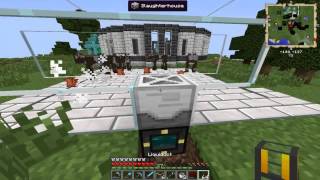 Minecraft FTB Unleashed : EP 9 : The Command Center, Laser Drill, Cow Farm, Pink Slime
