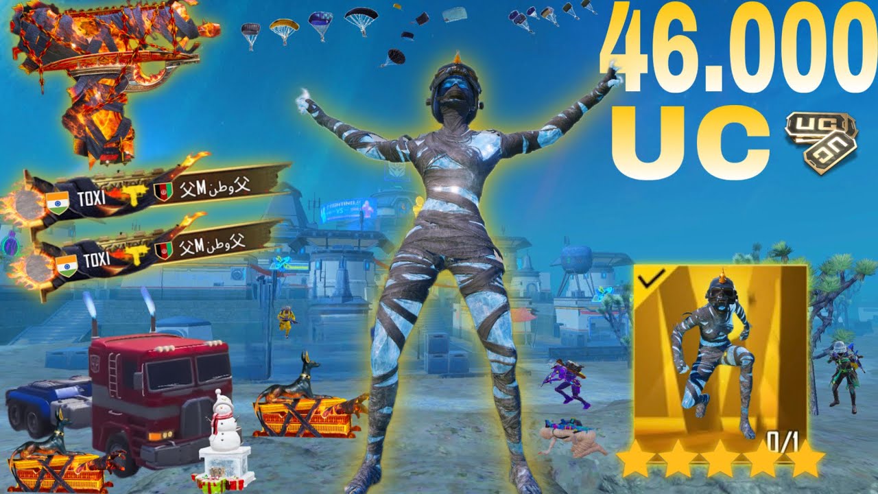 OMG?!😱GAMEPLAY WITH NEW UZI (LEVEL7) + OUTFIT MUMMY SET🔥😍