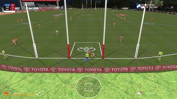 Deliberate rushed behind by Jake Lloyd from 40m out😂makes Snatch4fun ragequit. AFL Evolution