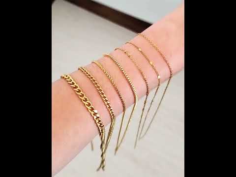 Gold Unfinished PVD Stainless Steel Chain Collection, 7 Style Options