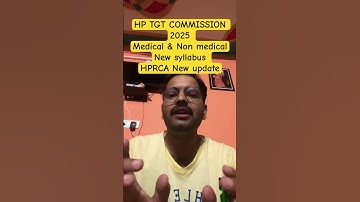 HPRCA New notification//HP TGT Commission New syllabus 2025// Tgt medical// tgt non medical 2025