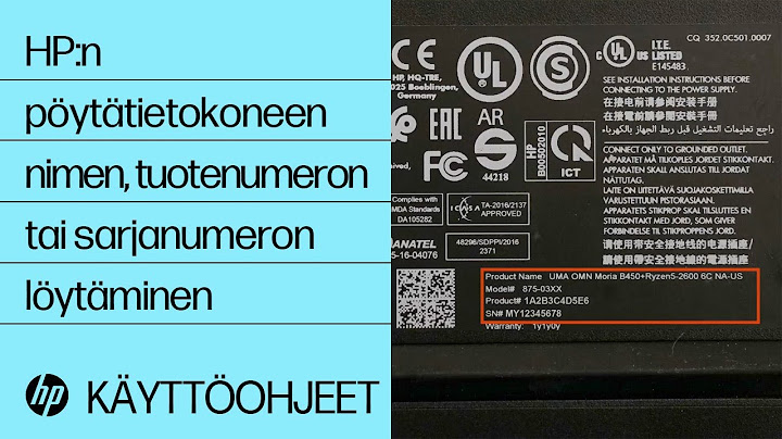 HP:n pöytätietokoneen nimen, tuotenumeron tai sarjanumeron löytäminen | HP-tietokoneet | HP Support