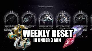 Weekly Reset in under 3min - September 13th, 2026