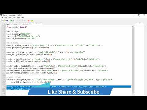 Tkinter Checkbutton & Radiobutton Explained | Python GUI Tutorial for Beginners (Py4Kidz)