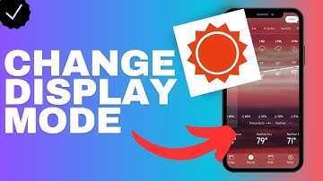 How to change the display mode in the Accuweather app?