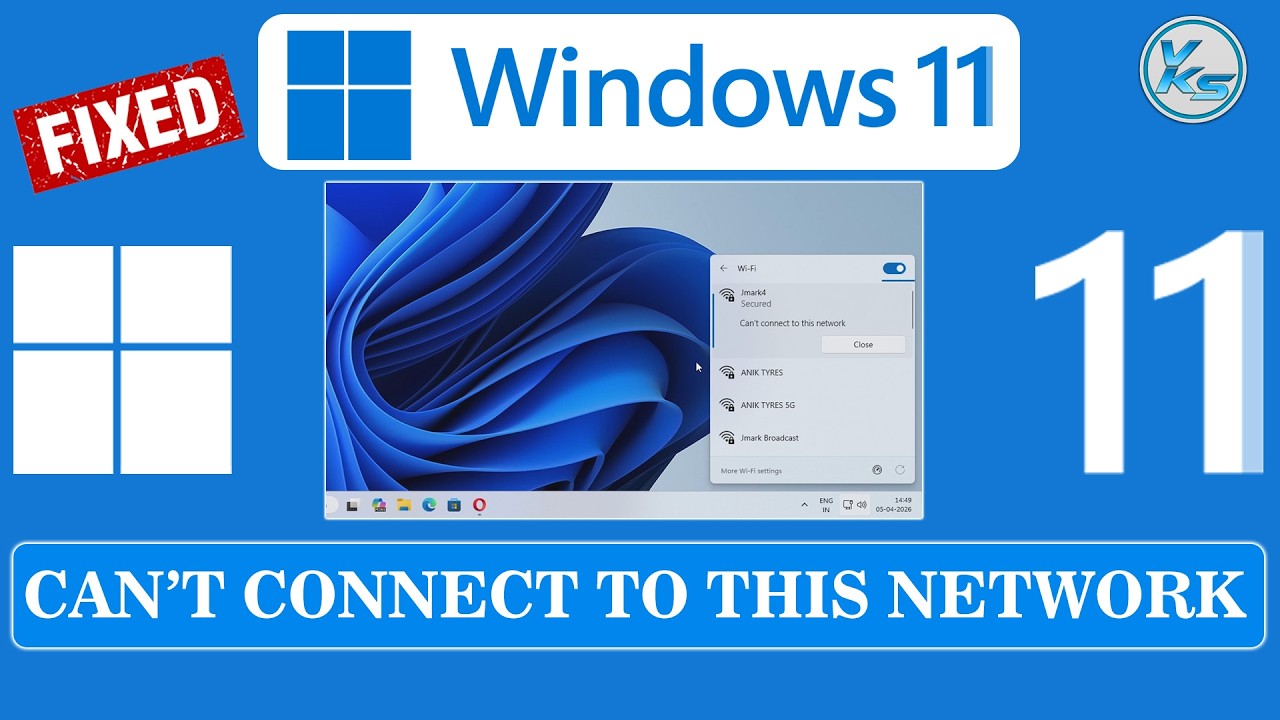 How To Fix WiFi Can't Connect To This Network Error On Windows 11 - YouTube