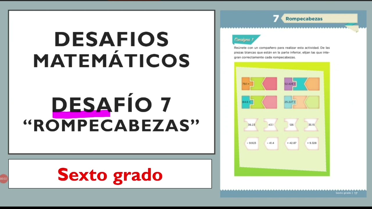 DESAFÍOS MATEMÁTICOS SEXTO GRADO PÁG 17 Y 18/DESAFÍO MATEMÁTICO 7