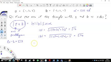 Area of a triangle formed by two 3d vectors