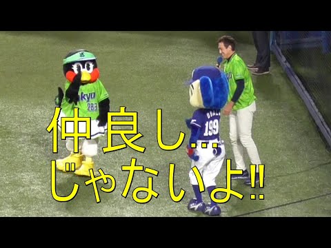 くるりんぱ失敗 責任をなすりつけるつば九郎ドアラ 笑 Youtube