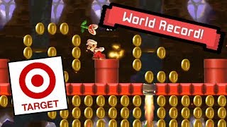 I got the WORLD RECORD on Target's Mario Maker Level