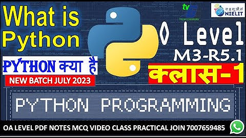 Python(M3-R5.1) Class 1 | O level m3 r5 python july 2023 | o level python chapter 1 live class