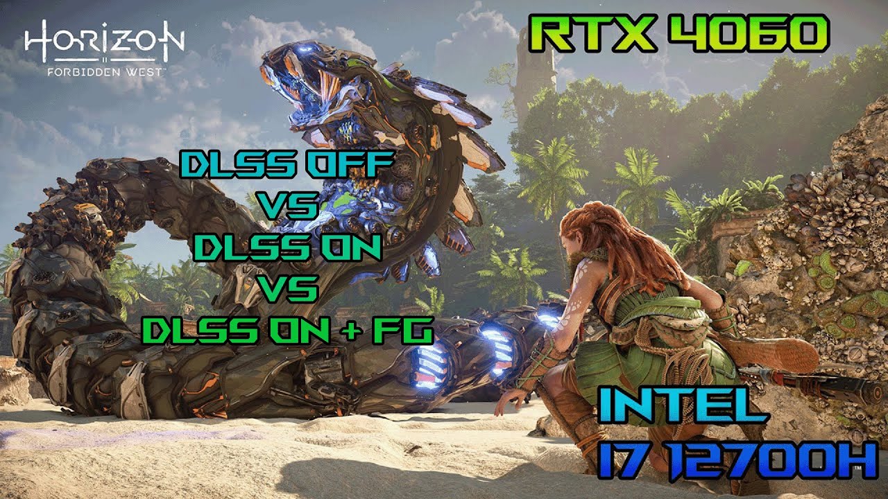 Horizon Forbidden West on RTX 4060 || DLSS off || DLSS on || DLSS on + FG on Very High Settings