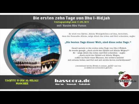 'Aasim Abu Yunus - Die ersten zehn Tage von Dhu l-Hidjah