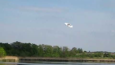 Multiplex TwinStar with floats  landing and take off