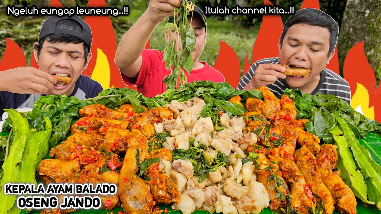 NGELUH LAGI 🤣 1,5 KG KEPALA AYAM BALADO + 1/5KG OSENG JANDO, NGEUNAH PUYENG