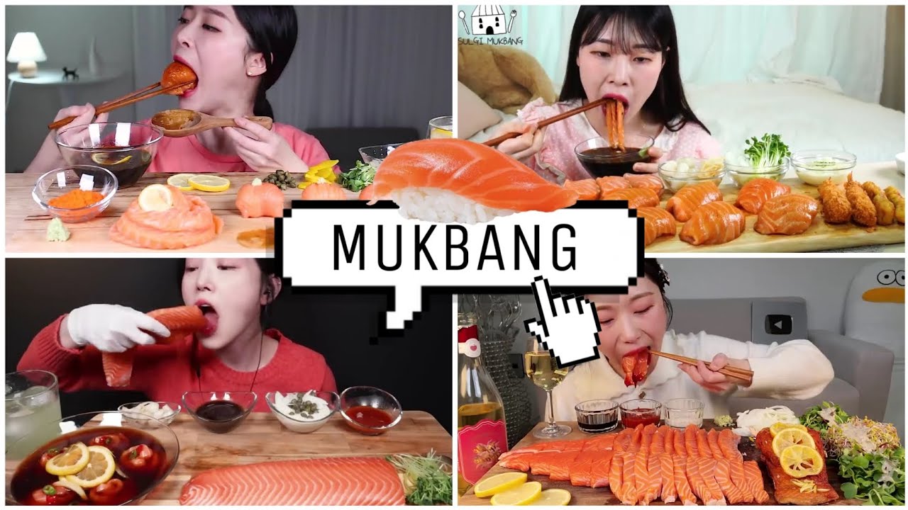 SALMON MUKBANG||compilation||EATING SOUNDS [ASMR] NO TALKING