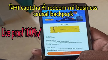 GetApps Redeem |Without captcha Redeem  Mi business causal backpack