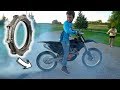 Burning off Sand Tire on Dirt Bike!!