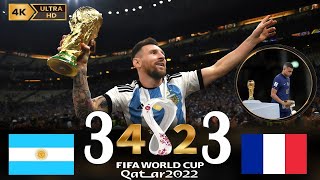 Argentina 3-3 France 4K UHD | World Cup Final 2022 | Extended Highlights &amp; Goals | Messi vs Mbappé