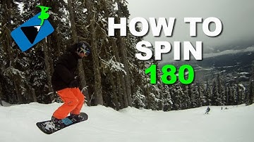 How to FRONTSIDE 180 on a Snowboard - Snowboarding Tricks