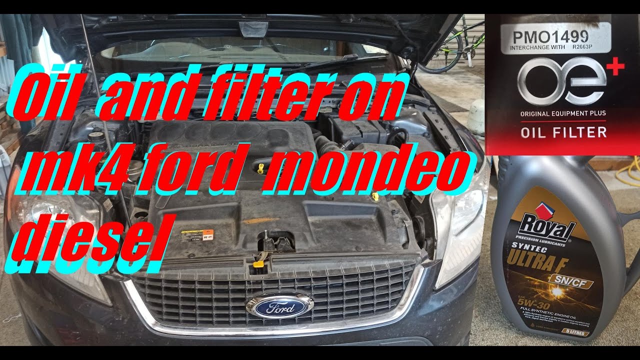 Oil and filter change on mk4 ford mondeo diesel YouTube