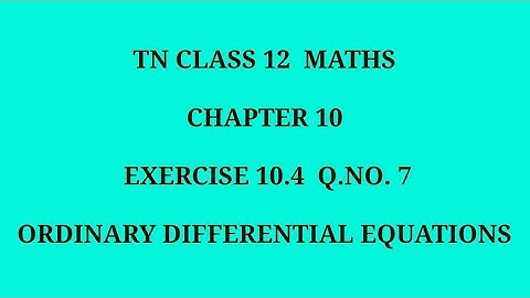 TN 12th maths chapter 10  exercise 10.4 question number 7