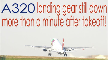 Did they forget to retract the landing gear? | A320 retracts gear more than a minute after takeoff