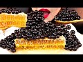 ASMR Eating RAW HONEYCOMB & TAPIOCA PEARLS 벌집꿀, 타피오카펄 먹방 咀嚼音 ハニカム 蜂巢蜜 NO TALKING MUKBANG