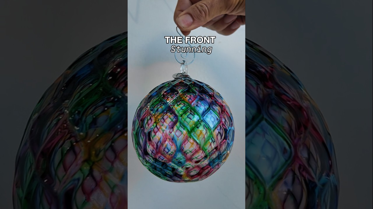 "The Ornament That Turns Heads — Front AND Back!" #Glassblowing#GlassArt#ArtisnMade #satisfying