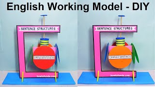 english working model tlm - sentence structures - easy model for exhibition - diy | howtofunda