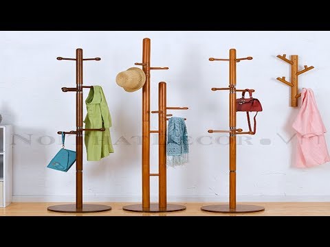 [ HDCVietNam]    Móc treo quần áo bằng gỗ Hướng dẫn lắp đặt móc treo quần áo có tay cầm xoay 360 độ