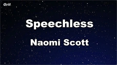Speechless - Naomi Scott Karaoke 【No Guide Melody】 Instrumental