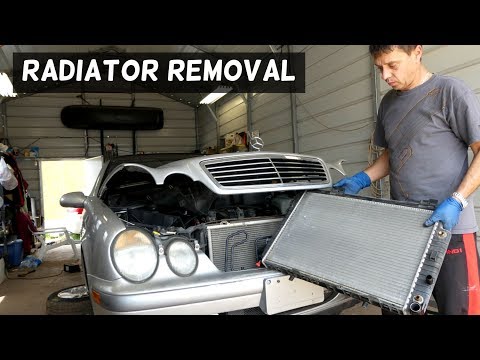 Mercedes W208 CLK RADIATOR REMOVAL REPLACEMENT CLK200 CLK230 CLK 320 CLK430