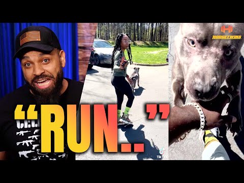 Guy Tries to Pick Up Girl But Her Pitbull Attacks Him 🤣