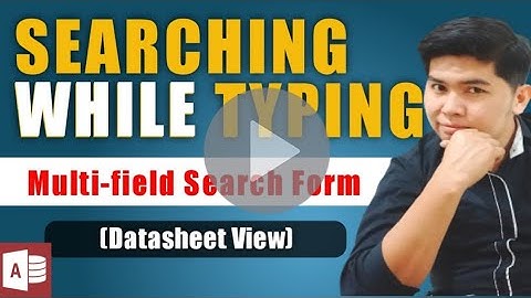 SEARCHING WHILE TYPING | Multi Field Search Form in Ms Access