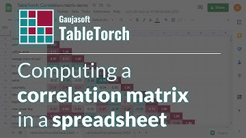 Compute a correlation matrix in Google Sheets with TableTorch