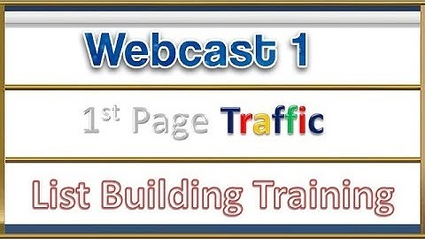 How To Create A Capture Page Free - List Building Training Webcast June 20