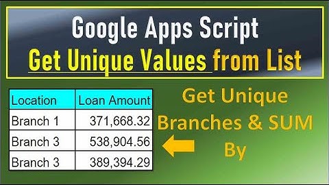 Google Apps Script Extract Unique Values & Sum