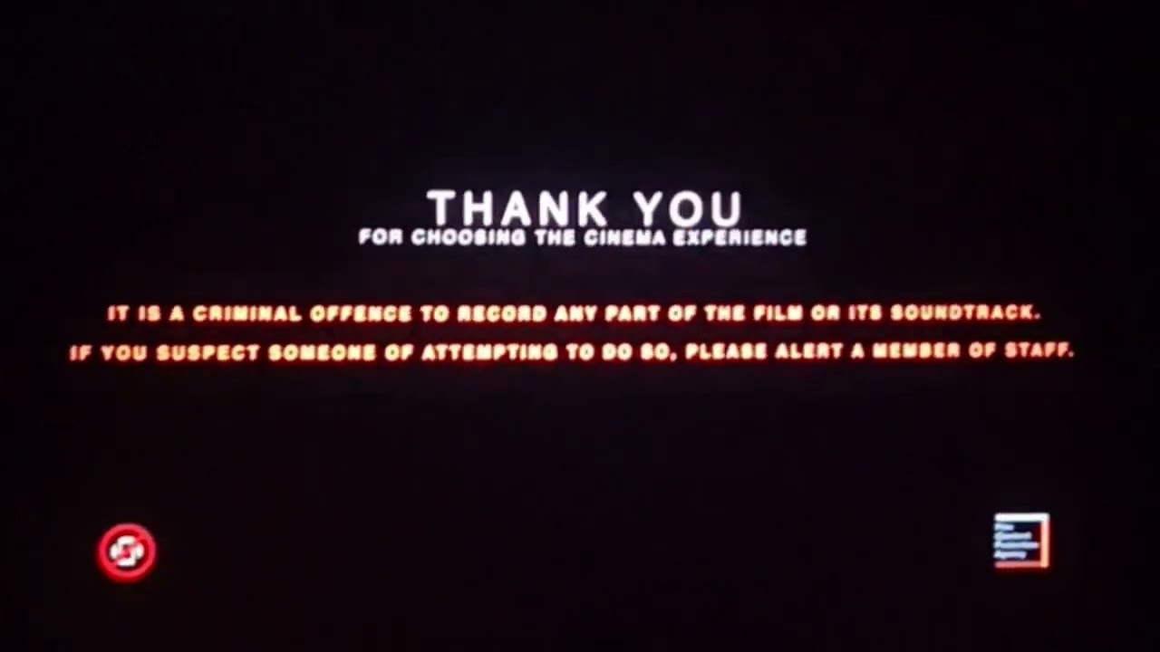 Anti Piracy Announcement UK Showcase Cinemas Ad